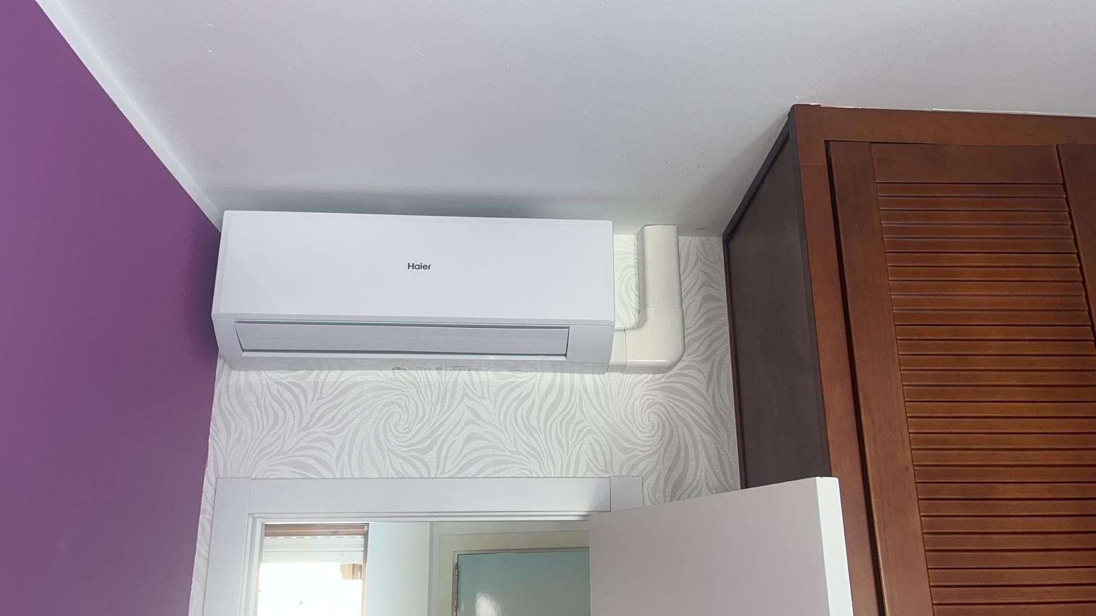 Instalación real de aire acondicionado Haier en una vivienda de Calahorra, La Rioja, realizada por Disfrical S.L.