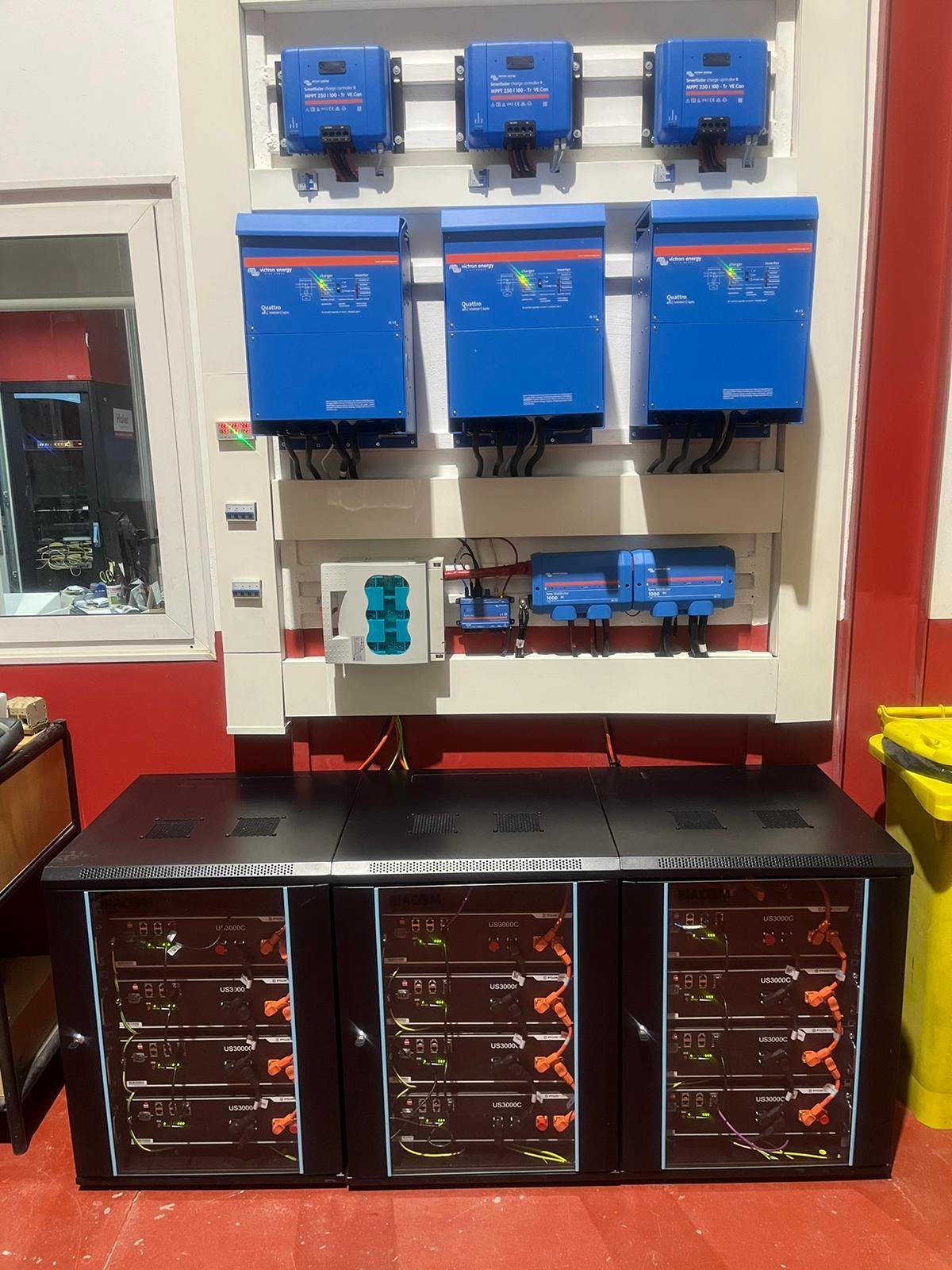 Instalación real de inversores híbridos Victron y baterías de litio realizada por Disfrical S.L. en Calahorra, La Rioja